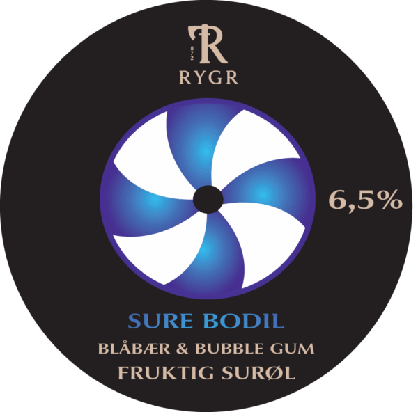 RYGR Sure Bodil, blåbær & bubble gum surøl PolyKeg 24L