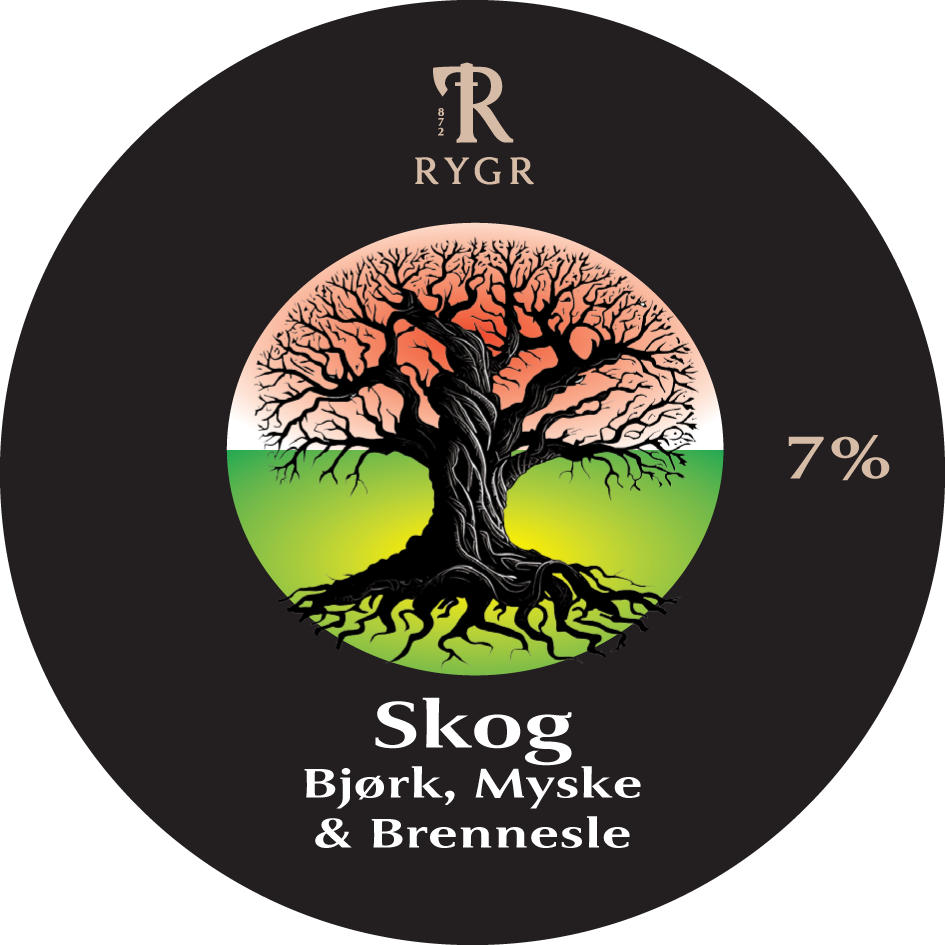 RYGR Skog med bjørk, myske og brennesle, Polykey 24 l.